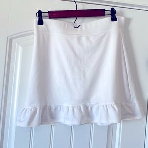 White golf skort